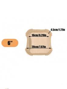 100 tờ giấy lót nồi chiên không dầu, giấy lót dùng một lần, giấy lót rổ/bát nồi chiên không dầu chống dầu và chống thấm nước, giấy lót nồi chiên không dầu 100/50 6 inch, giấy nướng vuông chống dính 6 inch, giấy silicon, giấy nướng chống dính, phụ kiện nồi chiên không dầu - Nhiều màu - Xem 8