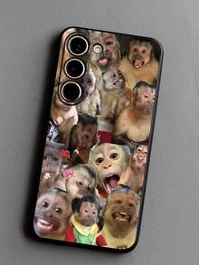 1个趣味猴子图案软TPU保护壳，防震防刮，兼容华为荣耀、三星Galaxy A/S系列、6A/7A/8A、12T/13T/14T - 黑色 - 查看 5