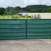 Thick PVC Privacy Screen, With Green Panel Design, Adjustable Indoor/Outdoor Privacy Barrier, With Eyelets And Stands For Wall, Garden, Balcony, Yard, Non-Climbable Mesh, Outdoor Fence Privacy Screen, Balcony Privacy Screen - 1 Dark Green - View 4