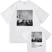 Sam Fender People Watching Tour TShirt Men_women Clothing Retro Harajuku High Quality Clothes Pure Cotton TShirts Day Gifts (2) - 白色 - 查看 1