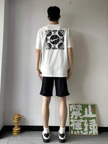 Nike Max90 Logo Print Pattern Loose Fit Crew Neck Short Sleeve T-Shirt, White - White - View 8