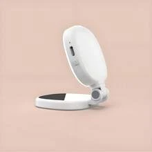 便携式自拍灯带镜子，LED手机自拍灯，磁吸式安装，一键操作，3档亮度调节，色彩精准，多角度旋转，600mAh可充电电池，适用于室内/室外自拍、合影/宠物摄影/直播/视频会议/夜间户外拍摄/补妆和Vlog拍摄。 - 彩色 - 查看 15