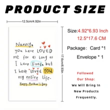 1 Humorous Grandmother Card, Grandmother, You Love Me As Long As I Live, And I Love You All My Life, Birthday Card, Mother's Day Card, Envelope Card, Ideal Gift - Sets - View 2