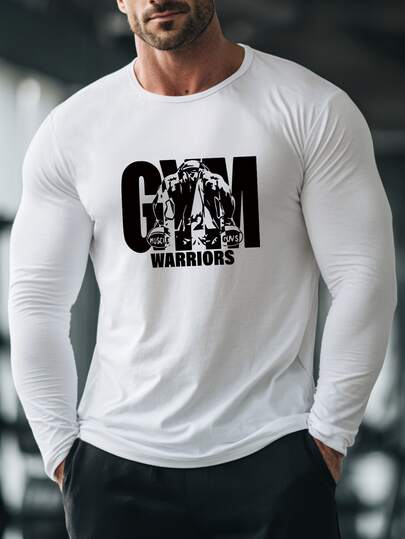 Men's Long Sleeve T-Shirt - Versatile & Comfortable, Casual Boyfriend Style, Suitable For Outdoor Activities In Spring And Autumn