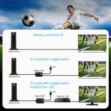 High Definition Digital TV Antenna Indoor Signal Amplifier - Black - View 4