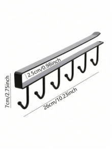 Giá đựng đồ nhà bếp không cần khoan lỗ, móc treo liền mạch gắn trên cửa tủ, kệ treo đồ dùng nhà bếp, phòng tắm, tủ đựng thực phẩm, giá treo thìa, muỗng, khăn, dụng cụ nhà bếp. - Nhiều màu - Xem 15