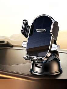 新款ABS塑料自锁式旋转吸盘通用型车载导航支架，360度旋转车载导航手机支架，不遮挡空调出风口 - A - 查看 4