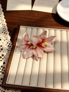1pc Ethereal Artificial Lily Flower Hair Clip, Side Hair Clip For Beach Vacation, Photo Shoot, Wedding, Party, Sweet Girl Hair Accessory - Multicolor - View 20