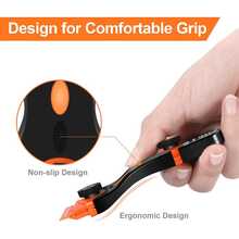 1 Set Of Scraper Blades, Glass Scraper Scraper Tools, 10PCS Steel And 10PCS Plastic Extra Blades, For Removing Stickers, Paper, Food Residues, Paint, Glue From Ovens, Windows - Multicolor - View 7