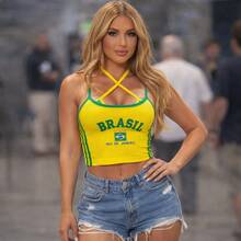 Cropped Top Brazil - Rio De Janeiro Women's Virginia Beach Inspiration - màu xanh lá - Xem 1