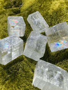 1/3Pcs Bulk Natural Crystal Rough Stone Natural Calcite Ore Specimen Crystal Rough Stone Crushed Stone Demagnetized Stone Crystal Ornaments Rocks Stones And Crystals - Multiple Styles - View 3