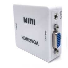 Adaptador Convertidor High definition a VGA 1080P con Salida de Audio Convierte Señal Digital High definition a VGA Analógico Audio y Video - Blanco - Ver 3