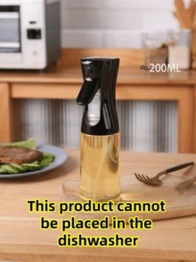 1pc 400ml 2-In-1 Olive Oil Sprayer Bottle, Multi-Functional Tilting Spraying Design, Leak-Proof Seasoning Container, Suitable For Cooking, Grilling, Salad, Baking, Soy Sauce, Vinegar, Essential Kitchen Tool - Multicolor - View 26