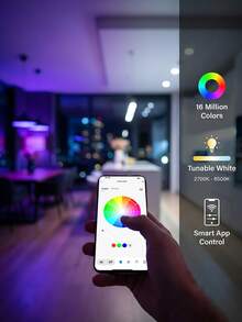 4pcs, Smart Bulbs, RGBCW LED Color Changing Light Bulbs, Dimmable Music Sync Smart Home Bulbs, App Control Wireless LED Lights For Bedroom Living Room. - View 2