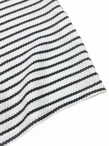 Simple Studio | 夏季时尚男士休闲条纹户外百搭针织短袖T恤 - 白色 - 查看 6