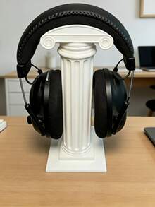 Giá đỡ tai nghe hình cột Hy Lạp cổ điển | Bệ trưng bày tai nghe | Tác phẩm điêu khắc để bàn đẳng cấp bảo tàng | Hiện thân của sự ngăn nắp và hợp lý - 1PC - Xem 4