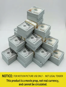 Tiền giả dùng làm đạo cụ phim/ảo thuật, không phải tiền thật, chỉ dùng để làm đạo cụ phim, không phải tiền lưu thông, có thể dùng để tạo không khí tiệc tùng, cảnh đám cưới, giảng dạy trực tuyến, v.v. - Nhiều màu - Xem 6