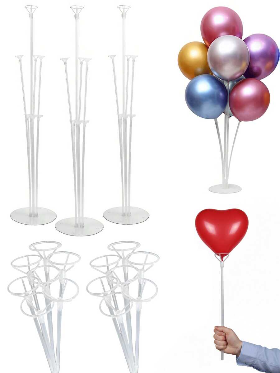 Bộ 2/4/6 hộp đựng bóng bay trong suốt có thể tái sử dụng, bộ giá đỡ bóng bay cho tiệc tùng và đám cưới, bộ giá đỡ bóng bay bằng acrylic trong suốt, giá đỡ que bóng bay có thể tái sử dụng, giữ que và giá đỡ bóng bay - Thích hợp cho các sự kiện và dịp lễ kỷ niệm, phù hợp cho trang trí sinh nhật, tiệc tùng, đám cưới (Không bao gồm bóng bay), que đỡ bóng bay trong suốt cỡ lớn. - Nhiều màu - Xem 1