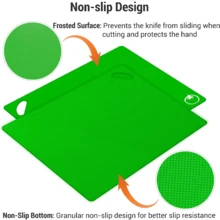 6pcs Kitchen Flexible Plastic Cutting Boards, Plastic Cutting Mats For Kitchen - Extra Thick Cutting Mats - Each Board Mat Is Printed With Food Icons - Non-Slip Back Is Dishwasher - Multicolor - View 6