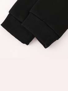 Disney Lilo & Stitch "DAD" Black Crewneck Sweatshirt, Cute Stitch Dad Print, Double-Sided Design, Soft Fleece Lining, Oversized Fit, Casual Style, Perfect For Dads & Fans, Unisex - màu đen - Xem 4