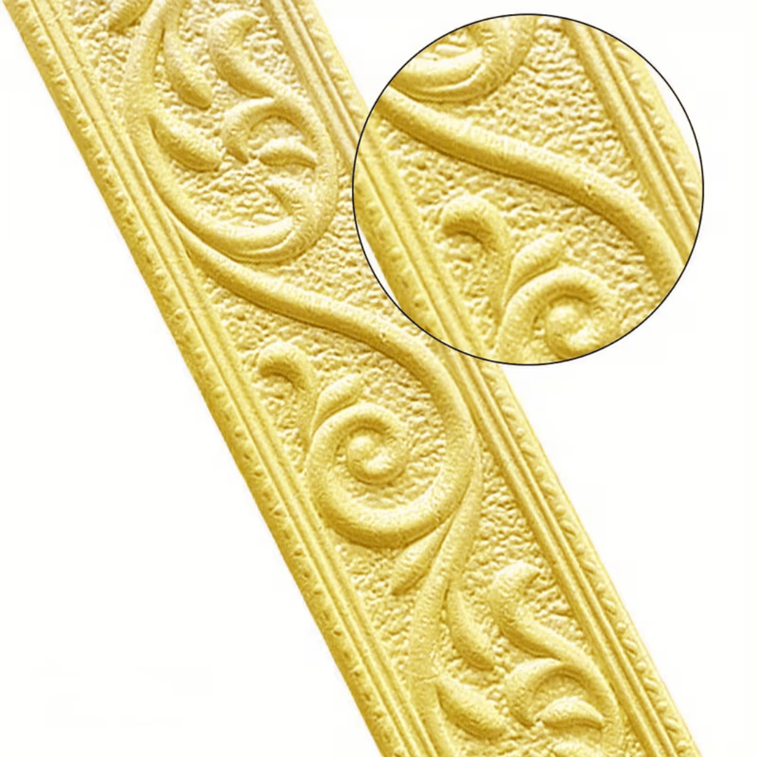 1pc 2.36inchx90.55inch Self-Adhesive Flexible Wall Trim Sticker, Wall Trim Line Skirting Sticker Featuring Peel And Stick Self-Adhesive Baseboard, Decorative Wallpaper Border, Vintage-Style Wall Edging Room Decor Home Baseboard Stick Suitable For Hotel Decoration - A - View 13