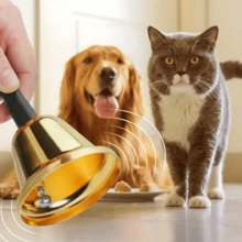 1个宠物训练铃铛 – 金色或银色，经久耐用，声音响亮，适合用作狗训练铃铛、婚礼铃铛、教室铃铛、派对铃铛和圣诞铃铛。 - 彩色 - 查看 2