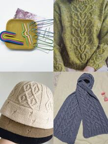 34件套多功能编织配件套装 - 包括安全塑料针、针架、记号扣，适合初学者，带收纳盒 - 盒裝毛線輔助工具 - 查看 7