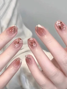 Semi Cured Gel Nail Strips, 20Pcs Long Lasting Salon Quality Wraps, Easy Apply & Remove Gel Nail Stickers With UV Lig - Multicolor - View 3