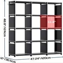 12/15/20 Tier Freely Assembled Bookshelf And Storage Rack - Heavy Duty Plastic/Metal Frame, Easy To Assemble Floor-Standing Multi-Layer Shelving Unit, Suitable For Bedroom, Dorm, Modern Minimalist Style - Multicolor - View 5