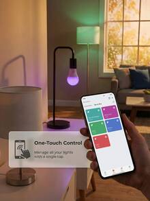 4pcs, Smart Bulbs, RGBCW LED Color Changing Light Bulbs, Dimmable Music Sync Smart Home Bulbs, App Control Wireless LED Lights For Bedroom Living Room. - View 10