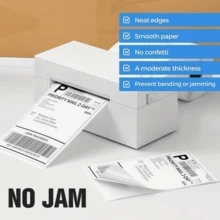 350 hojas de etiquetas adhesivas termosensibles con código de barras y números de seguimiento, compatibles con UPS, FedEx - Rollo continuo para logística, comercio electrónico, facturas, recibos - Papel para impresora térmica (longitud total de 150 m) - Ideal para pequeñas empresas y grandes empresas - Etiquetas de impresora térmica fáciles de usar - 1 Set - Ver 3