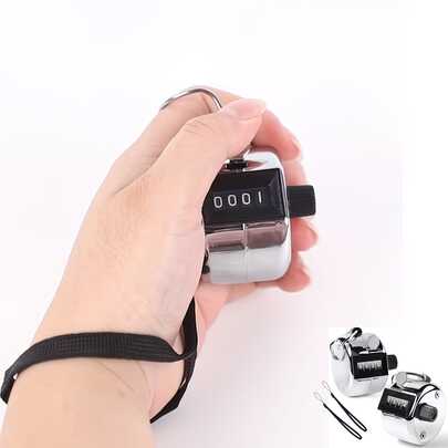 1 ชิ้น เครื่องนับคะแนนแบบแมนนวล, เครื่องนับคะแนนแบบมือถือโลหะ, เครื่องนับคะแนนแบบกดด้วยมือพร้อมจอแสดงผล 4 หลัก, เหมาะสำหรับวงสวิงกอล์ฟ, เบสบอล, การฝึกสอน, การถัก, การนับ, กีฬาพายเรือ, สีเงิน, เครื่องนับคะแนนแบบกดด้วยมือ, อุปกรณ์ตั้งแคมป์