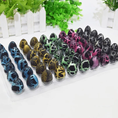 12pcs/24pcs/60pcs Water Hatching Dinosaur Eggs, Soft Rubber Transforming Colorful Dinosaur Toys, Suitable For Birthday Gifts, Party Favors, Back To School Gifts [Random Color & Style]