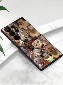 1个趣味猴子图案软TPU保护壳，防震防刮，兼容华为荣耀、三星Galaxy A/S系列、6A/7A/8A、12T/13T/14T - 黑色 - 查看 4