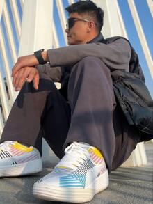 PUMA Clyde All Pro Cushioned Shock-Absorbing Anti-Slip Lightweight Low-Top Men's Basketball Shoes - Khaki Orange - View 8