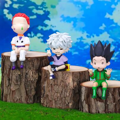 GON.FREECSS, Killua Zoldyck, Hisoka, Anime Figure, Anime Merchandise, Anime Merch Gift For Friends Birthday, Hot-Blooded Anime Character Statue, Desktop Decor, PC Decor, Collectible Figure, Valentine's Day Gift, Small Gift, Collectible, Ramen Topper