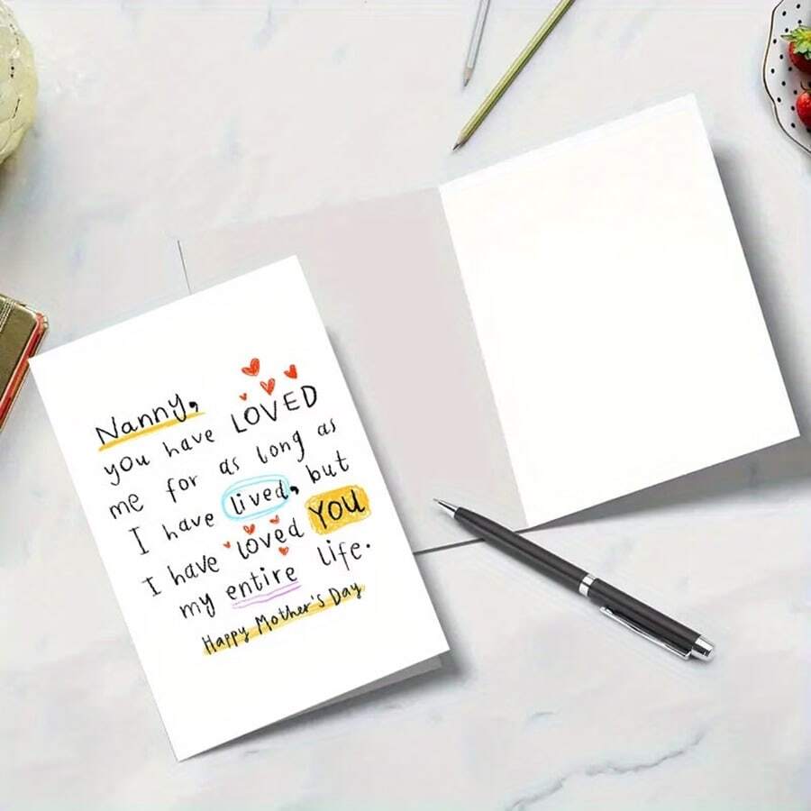 1 Humorous Grandmother Card, Grandmother, You Love Me As Long As I Live, And I Love You All My Life, Birthday Card, Mother's Day Card, Envelope Card, Ideal Gift - Sets - View 1