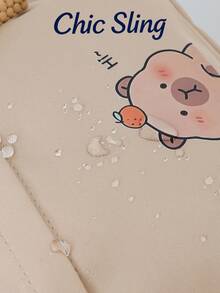 SHILAN Capybara Cartoon Backpack, Large Capacity Student School Bag, Wear-Resistant And Waterproof Commuting Backpack Cute Printed Casual Backpack, Multi-Pocket Design, Dual-Use Bag For School/Going Out - Multicolor - View 7