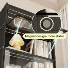 Large Capacity Multi-Tier Transparent Plastic Storage Shelf With Sturdy Freestanding Frame Suitable For Bedroom, Wardrobe, Underbed Storage Rack - Heavy-Duty Plastic Shelves With Metal Frame, Organizer Box For Clothes, Bed Frame Storage Shelf - Multicolor - View 6