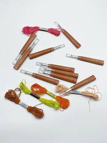 [1/2/10 Pcs] Large Brown Handle Seam Ripper With Transparent Protective Cover, Suitable For Sewing Beginners And Handicraft Lovers, Used For Clothing Alteration, Cross-Stitch Disassembly, And Large-Area Fabric Modification - Large Brown Suture Remover - View 2