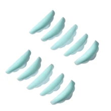 10个装硅胶睫毛夹，美妆工具睫毛提升棒，可重复使用的睫毛夹垫 - 薄荷綠 - 查看 9