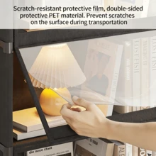 Large Capacity Multi-Tier Transparent Plastic Storage Shelf With Sturdy Freestanding Frame Suitable For Bedroom, Wardrobe, Underbed Storage Rack - Heavy-Duty Plastic Shelves With Metal Frame, Organizer Box For Clothes, Bed Frame Storage Shelf - Multicolor - View 7