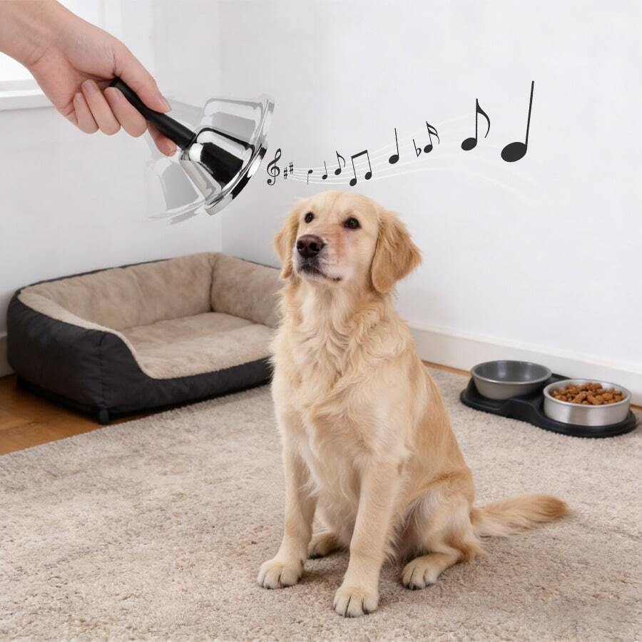 1个宠物训练铃铛 – 金色或银色，经久耐用，声音响亮，适合用作狗训练铃铛、婚礼铃铛、教室铃铛、派对铃铛和圣诞铃铛。 - 彩色 - 查看 1