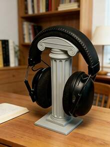 Giá đỡ tai nghe hình cột Hy Lạp cổ điển | Bệ trưng bày tai nghe | Tác phẩm điêu khắc để bàn đẳng cấp bảo tàng | Hiện thân của sự ngăn nắp và hợp lý - 1PC - Xem 3