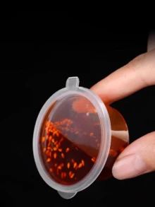 50个一次性调味杯，塑料酱料杯，透明一体式调味容器，适用于酱料、酸奶、布丁、外卖、旅行、派对用品 - 透明 - 查看 4