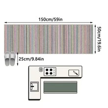 1pc Classic Vintage Moroccan Striped Geometric Retro Pattern Area Rug/Carpet/Door Mat/Runner, Suitable For Bathroom, Kitchen, Entryway, Hallway, Bedside, Living Room, Bedroom, Soft And Washable, Home Decor - Multicolor - View 13