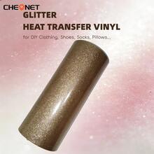 CHEONET Glitter Heat Transfer Vinyl Roll - Vibrant Multi-Color Heat Transfer Vinyl For DIY Fabric Name Tags, T-Shirts And Party Decorations, Easy To Cut, Perfect Iron-On Vinyl For DIY Fabric Projects And Garment Design - Multicolor - View 46