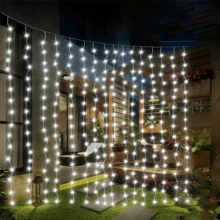 USB Powered LED Curtain Lights With Remote Control, 8 Lighting Modes, Indoor Decorative String Lights For Background Wall, Garden, Outdoor, Wedding, Party, Birthday, Holiday, Valentine's Day, Living Room, Bedroom, Kitchen - USB Curtain Light String - View 10