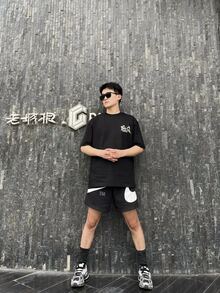 Nike Dri-FIT Logo Drawstring Quick-Dry Sports Casual Shorts For Men - Black - View 7