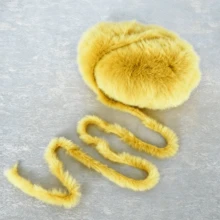 超柔软仿毛皮粗线，毛绒蓬松睫毛，钩针编织线，适用于制作玩偶、毯子、围巾、帽子，不掉毛，不起球，手工工艺品 - 彩色 - 查看 4